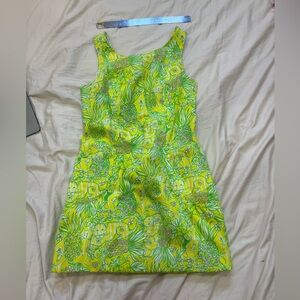 Lilly Pulitzer Vibrant Green and Yellow Mini Dress